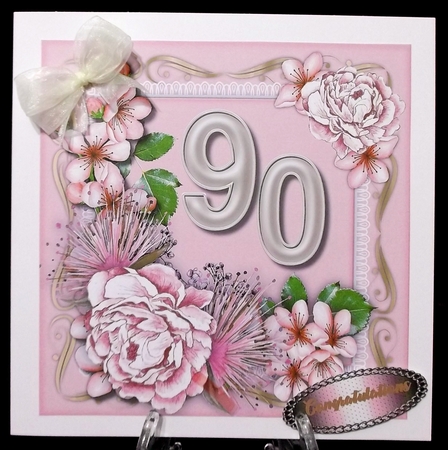 Happy 90th Birthday Pink by Suzi Cooper