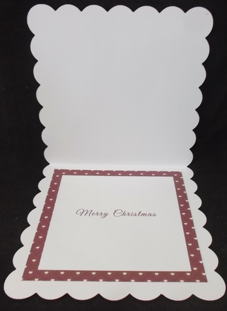 8X8 INSERT FOR CHRISTMAS - RED BORDER AND HEARTS - MERRY CHRISTMAS by Suzi Cooper