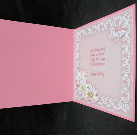 8x8 A Touch of Elegance Flowers Pearls Lace & Butterflies matching insert by Suzi Cooper