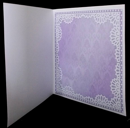 Flowers & Lilies In Lace Frame Quick card INSERT by Suzi Cooper