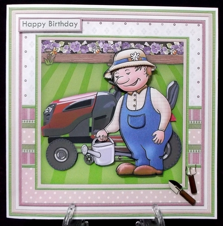 A CUT ABOVE THE REST 8x8 Gardening Decoupage & Insert Mini Kit  by Suzi Cooper
