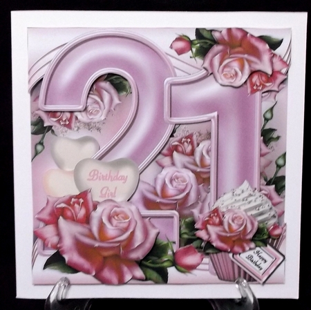 Special Birthday Roses, Cupcakes & Balloons Age 21 by Suzi Cooper