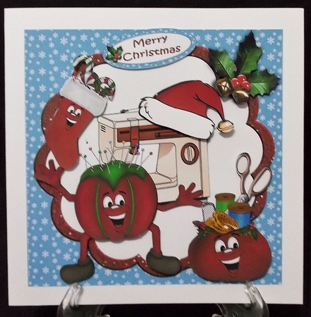 8x8 laughing because its Christmas sewing mini kit by Suzi Cooper