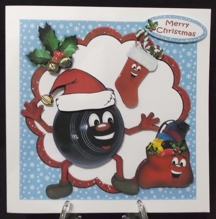 8x8 laughing because its Christmas crown green bowling mini kit by Suzi Cooper