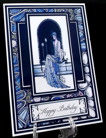 Art Deco Flowers Blue by Suzi Cooper