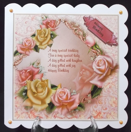 rose framed card by Suzi Cooper