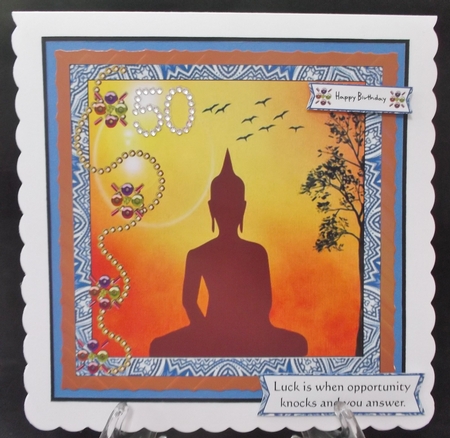BUDDHA  WELL BEING BIRTHDAY/ANY NEW FULL 6x6 CARD CONCEPT SHEET by Suzi Cooper