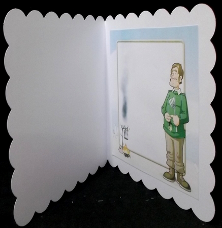 Burning BBQ Dude 8x8 Insert by Suzi Cooper