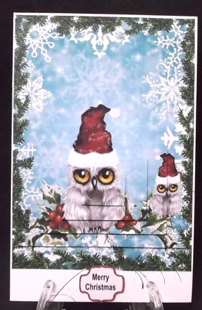 Snowy Owls at Christmas by Suzi Cooper