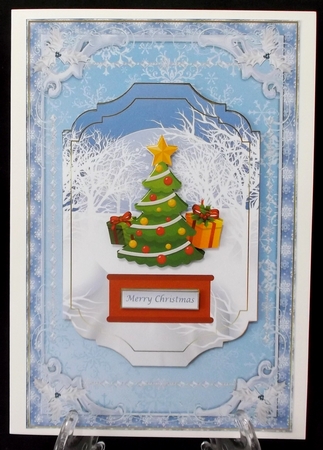 Oh Christmas Tree Snowglobe Decoupage Topper by Suzi Cooper