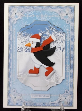 Skating of for Christmas Decoupage Topper by Suzi Cooper