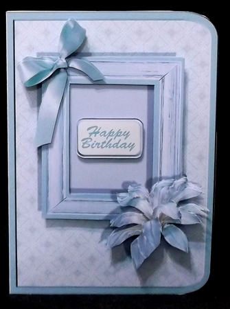 Pop-out Frame Cards - BLUE LILY  by Suzi Cooper