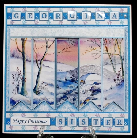 WINTER STREAM Christmas 7.5 Quick Card Kit Create Any Name Alphabet in 2 sizes by Suzi Cooper