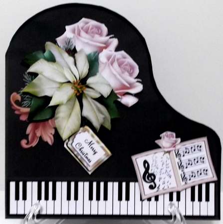 Baby Grand Piano - Black 6 - Winter Whites by Suzi Cooper