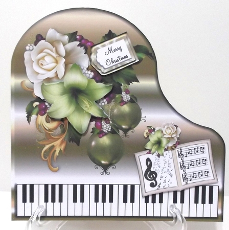 Baby Grand Piano - Gold 2 - Winters Blooms by Suzi Cooper