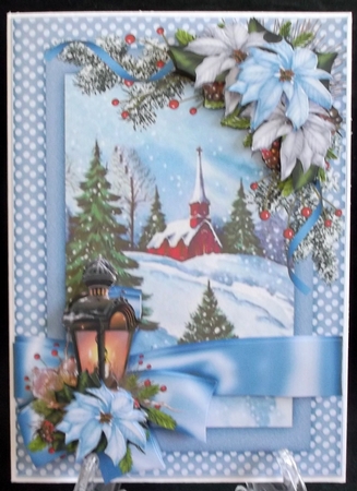 Christmas ribbon wrap church scene 1 by Suzi Cooper