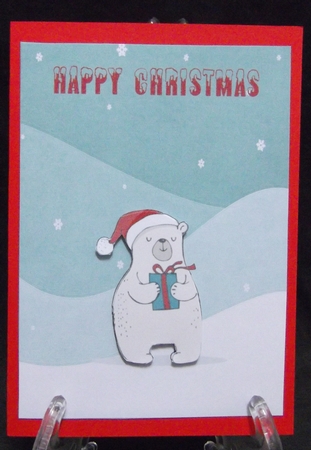 3 x BEARS QUICK CHRISTMAS CARD FRONTS by Suzi Cooper