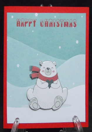 3 x BEARS QUICK CHRISTMAS CARD FRONTS by Suzi Cooper