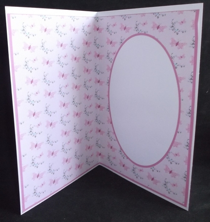 Pink Butterflies And Floral Insert by Suzi Cooper