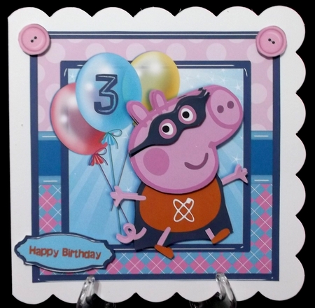 Peppa Pig Card Front 3 by Suzi Cooper