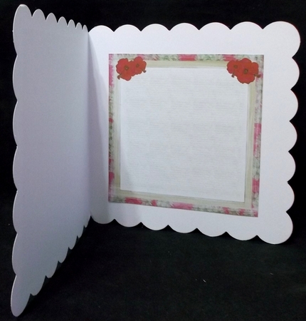 RED HIBISCUS: 6x6 Insert With Bonus 3x3 Gift Tag/Small Hibiscus Topper by Suzi Cooper