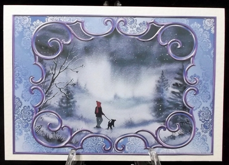 2 A5 card toppers MIsty Snow and Home for tea by Suzi Cooper