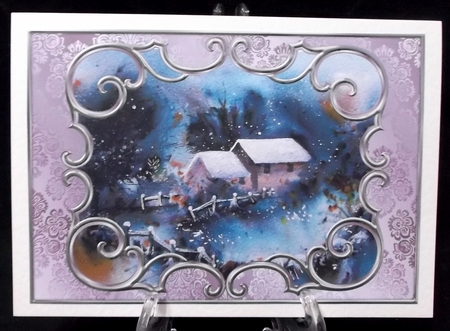 2 A5 card toppers Snow in the Dales and Pond in Winter by Suzi Cooper