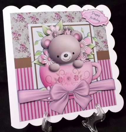 Teddy Bear In A Teacup 8x8 Mini Kit by Suzi Cooper