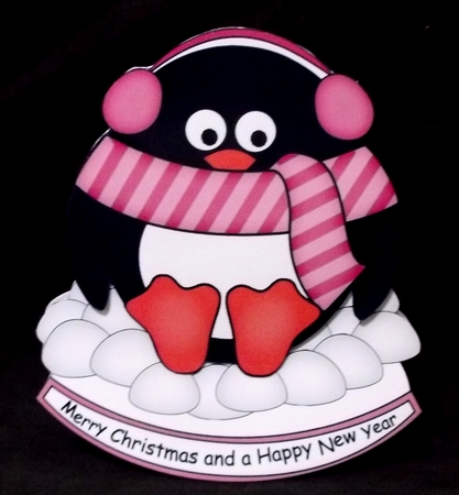 3D Shaped Rocking Christmas Card Mini Kit  - Pip Penguin by Suzi Cooper
