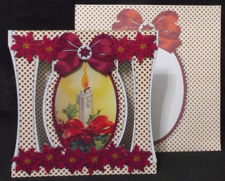 Candle1 Stand Up Cut Out 3D Christmas Card Kit by Suzi Cooper