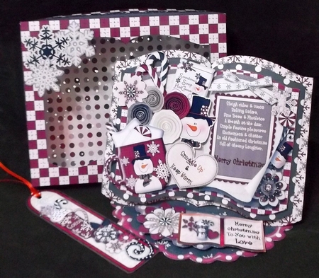 Snuggles & Cocoa - Open Book Easel Card & Box Kit by Suzi Cooper