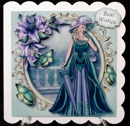 Victorian Beauty In Teal & Purple by Suzi Cooper
