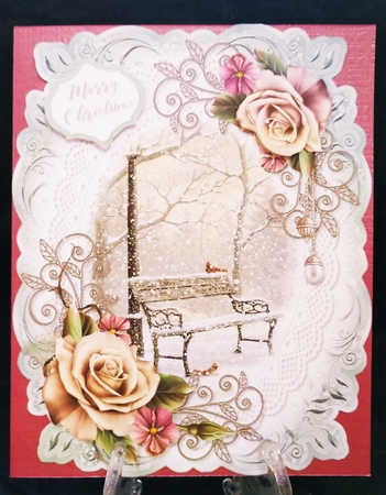 Teal Winter Scene A5 Toppers set of 10 Plus Insert by Suzi Cooper