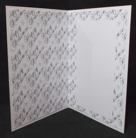 Happy Christmas and stars background blue and white by Suzi Cooper