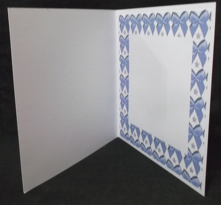 Blue bows and stars background sheet by Suzi Cooper
