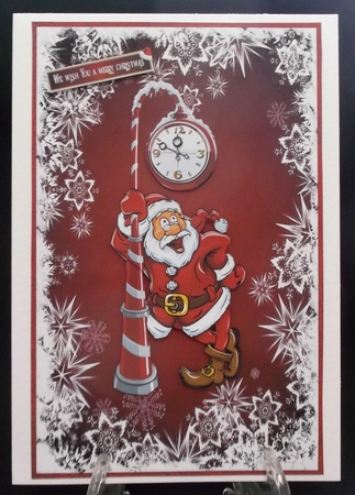 Santa keeping a Close watch on the Time by Suzi Cooper