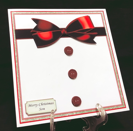 TUXEDO SHIRT RED MULTI USE CARD FRONT BIRTHDAY CHRISTMAS CONGRATULATIONS by Suzi Cooper