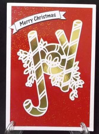 3D Christmas Greetings Banner Decoupage Sheet by Suzi Cooper