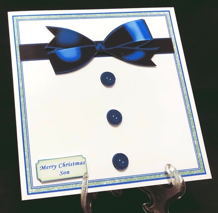 TUXEDO SHIRT BLUE MULTI USE CARD FRONT BIRTHDAY CHRISTMAS CONGRATULATIONS by Suzi Cooper