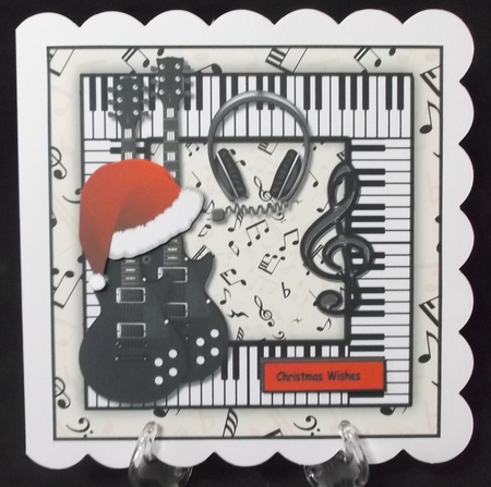 Christmas Music male card by Suzi Cooper