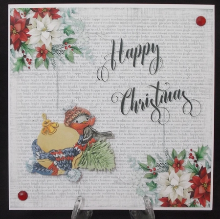 Happy Christmas and Poinsettias by Suzi Cooper
