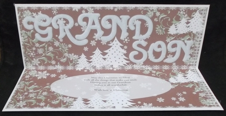 Grandson Red Christmas Large Dl INSERT by Suzi Cooper