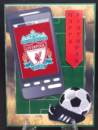 Football Phone Card Trophy by Suzi Cooper