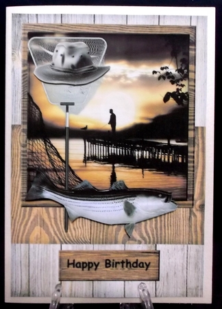 Male Card Gone Fishing 1 by Suzi Cooper