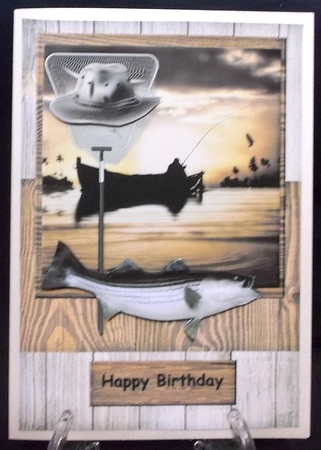 Male Card Gone Fishing 4 by Suzi Cooper