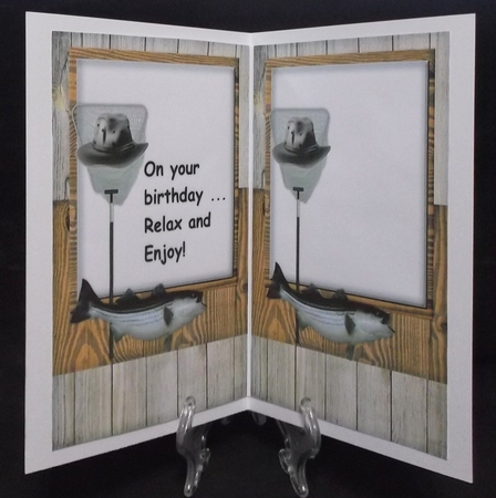 Male Card Gone Fishing INSERTs by Suzi Cooper
