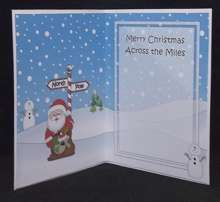 5 x 7 matching insert - Merry Christmas Across the Miles with Santa by Suzi Cooper