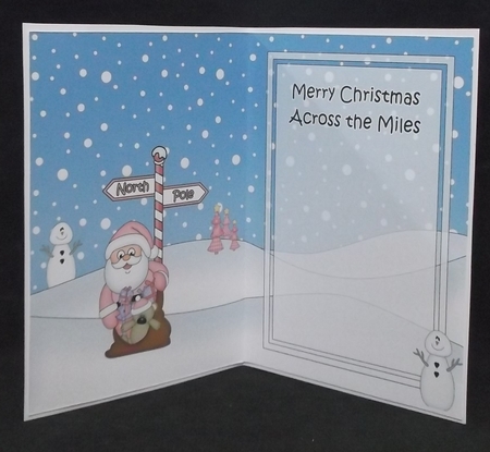 5 x 7 matching insert - Merry Christmas Across the Miles with Santa by Suzi Cooper