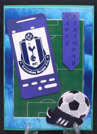 Football Phone Card for Spurs Fan by Suzi Cooper