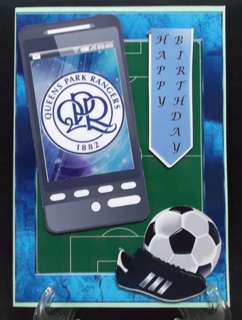 Football Phone Card for QPR Fan by Suzi Cooper